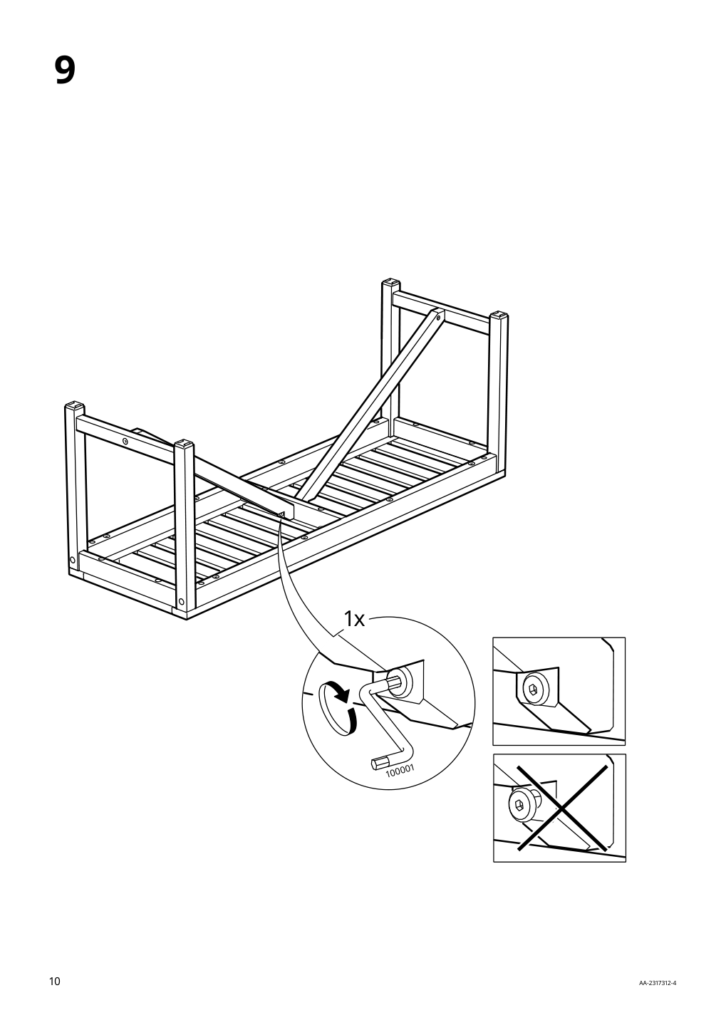 Assembly instructions for IKEA Naemmaroe bench outdoor light brown stained | Page 10 - IKEA NÄMMARÖ table, 2 chairs and bench, outdoor 395.443.74