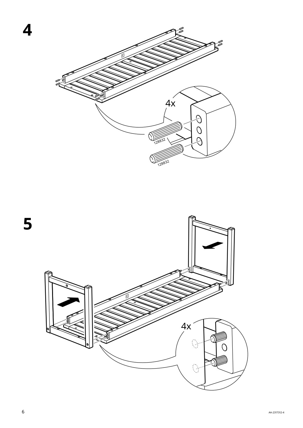 Assembly instructions for IKEA Naemmaroe bench outdoor light brown stained | Page 6 - IKEA NÄMMARÖ table, 2 chairs and bench, outdoor 395.443.74