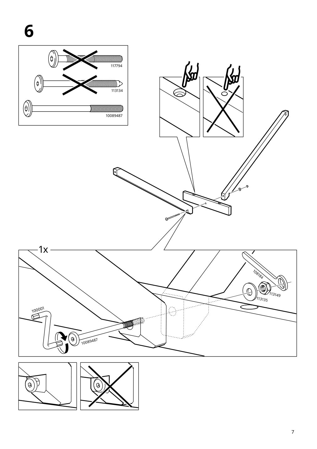 Assembly instructions for IKEA Naemmaroe bench outdoor light brown stained | Page 7 - IKEA NÄMMARÖ table, 2 chairs and bench, outdoor 895.053.94