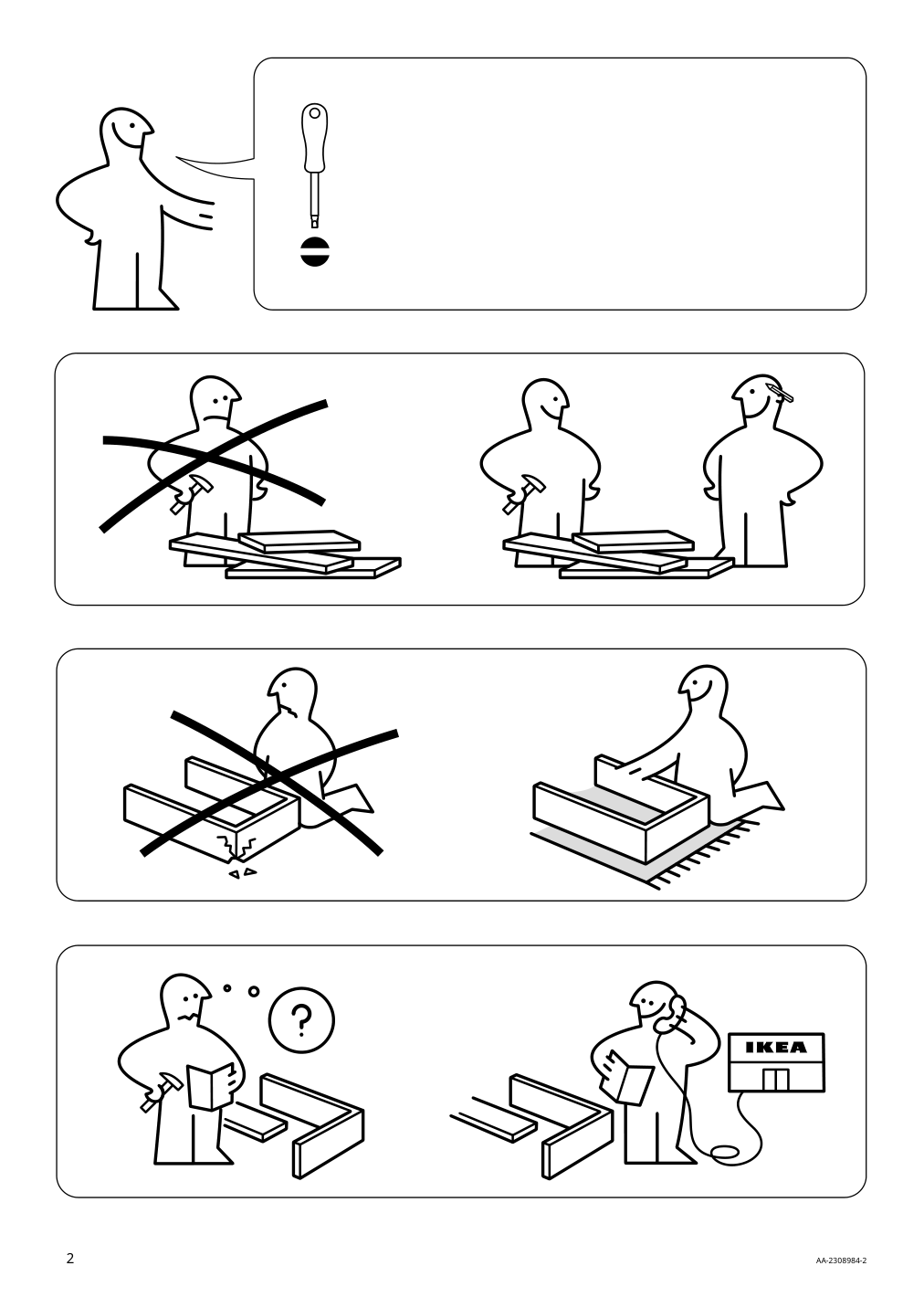 Assembly instructions for IKEA Naemmaroe bench with backrest outdoor light brown stained | Page 2 - IKEA NÄMMARÖ bench with backrest, outdoor 495.349.68