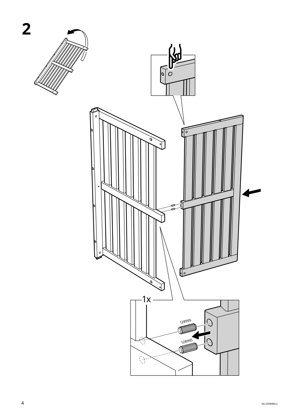 Assembly instructions for IKEA Naemmaroe bench with backrest outdoor light brown stained | Page 4 - IKEA NÄMMARÖ loveseat, outdoor 195.261.68