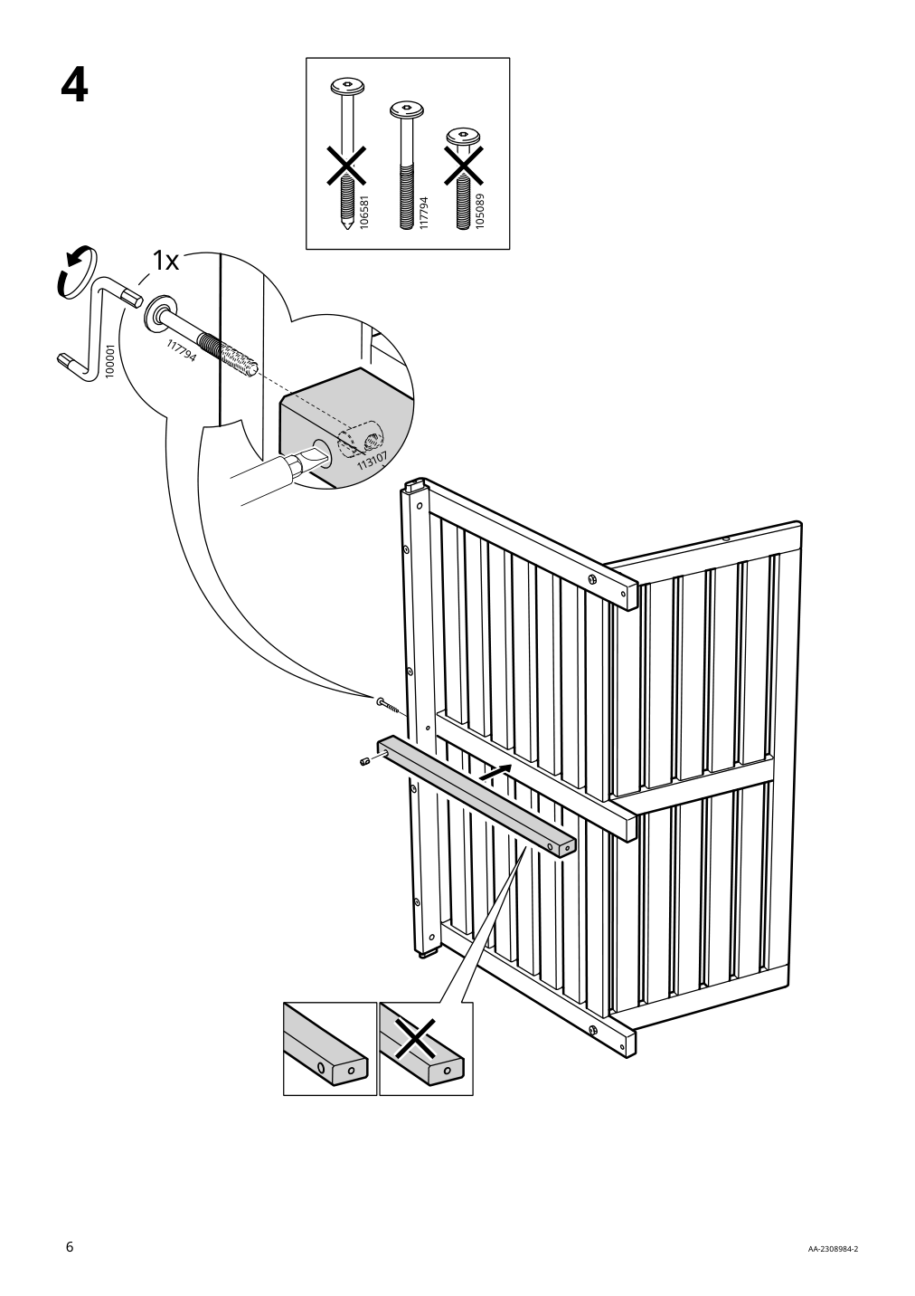 Assembly instructions for IKEA Naemmaroe bench with backrest outdoor light brown stained | Page 6 - IKEA NÄMMARÖ bench with backrest, outdoor 305.103.02