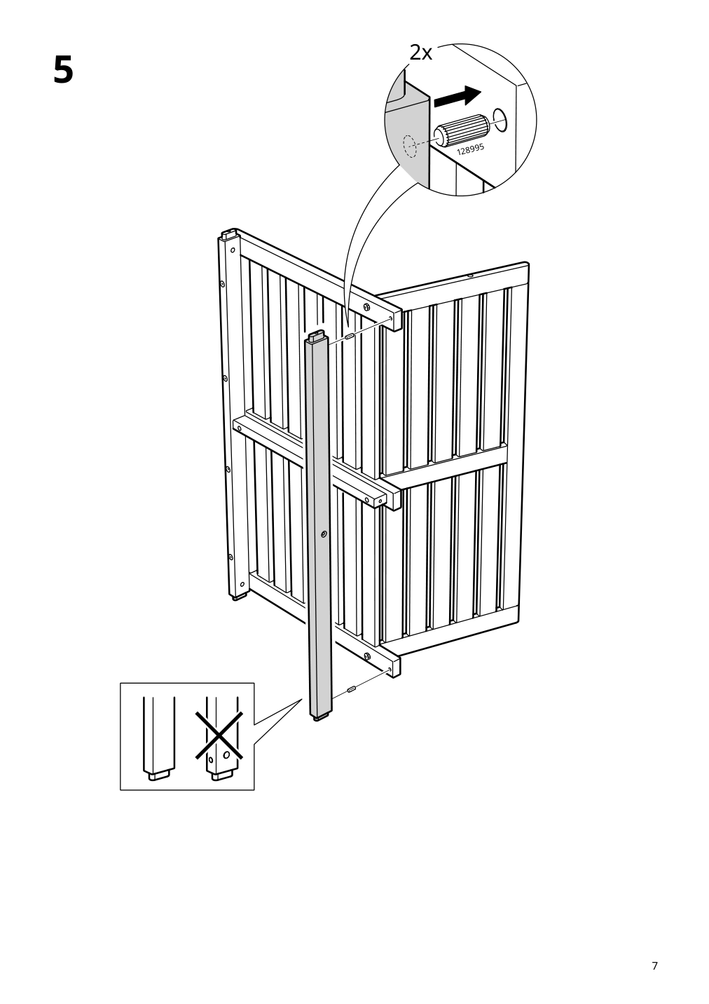 Assembly instructions for IKEA Naemmaroe bench with backrest outdoor light brown stained | Page 7 - IKEA NÄMMARÖ bench with backrest, outdoor 495.349.68