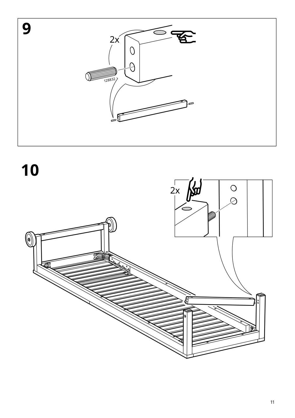 Assembly instructions for IKEA Naemmaroe chaise outdoor light brown stained | Page 11 - IKEA NÄMMARÖ chaise 594.912.23