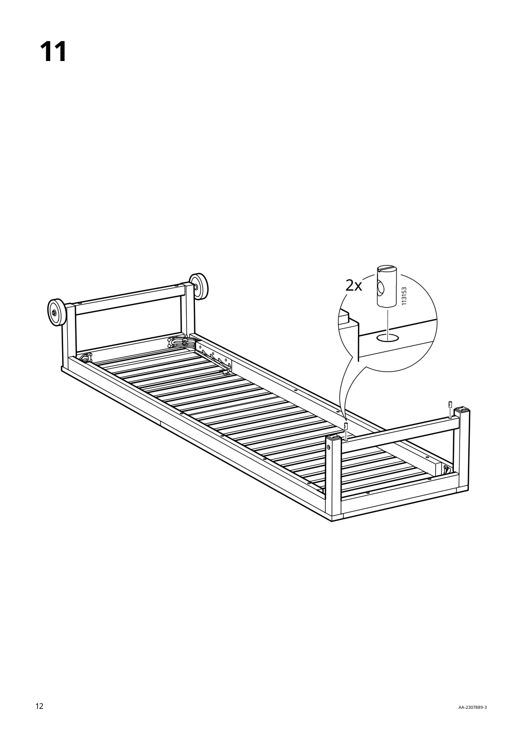 Assembly instructions for IKEA Naemmaroe chaise outdoor light brown stained | Page 12 - IKEA NÄMMARÖ chaise 594.912.23