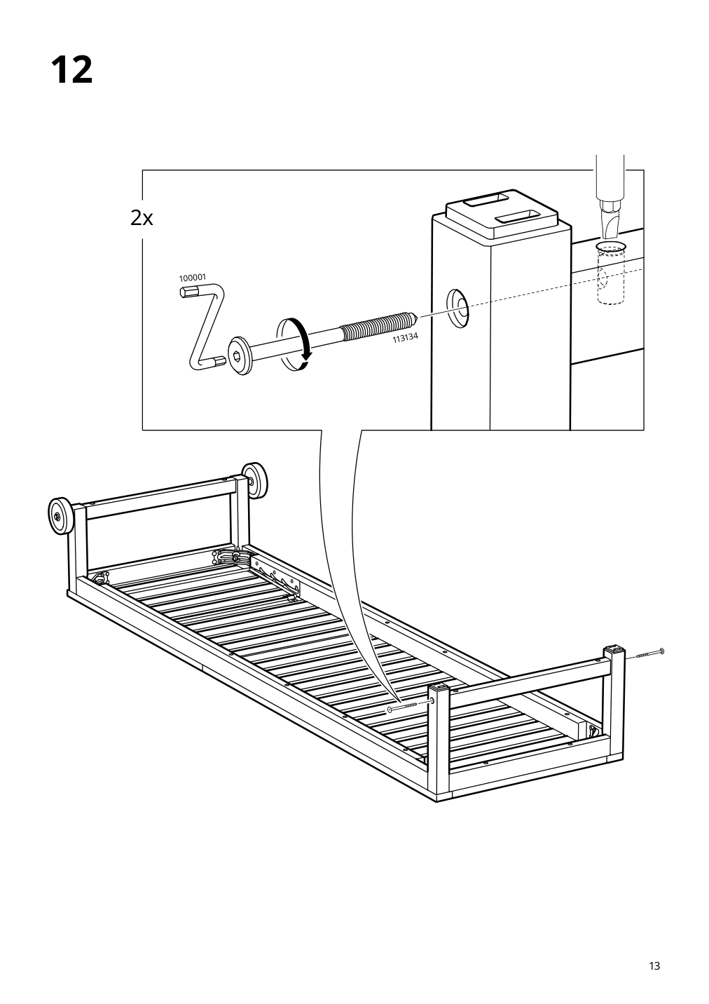 Assembly instructions for IKEA Naemmaroe chaise outdoor light brown stained | Page 13 - IKEA NÄMMARÖ chaise 305.033.54