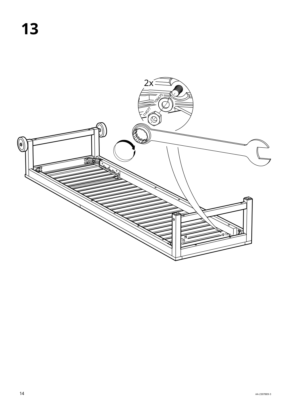 Assembly instructions for IKEA Naemmaroe chaise outdoor light brown stained | Page 14 - IKEA NÄMMARÖ chaise 305.033.54