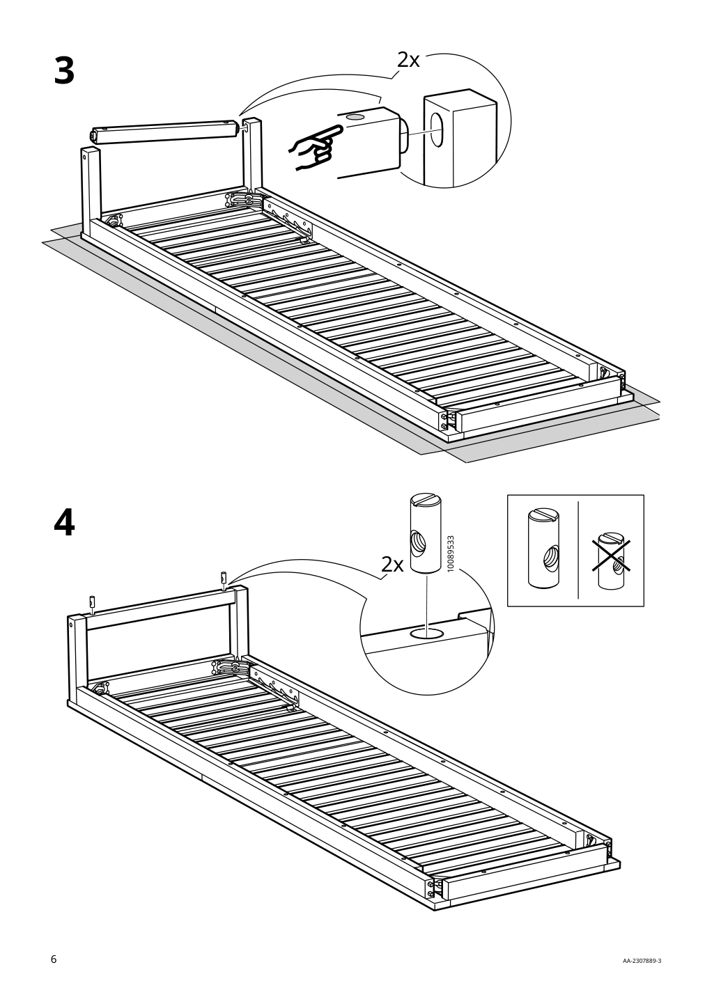 Assembly instructions for IKEA Naemmaroe chaise outdoor light brown stained | Page 6 - IKEA NÄMMARÖ chaise 305.033.54