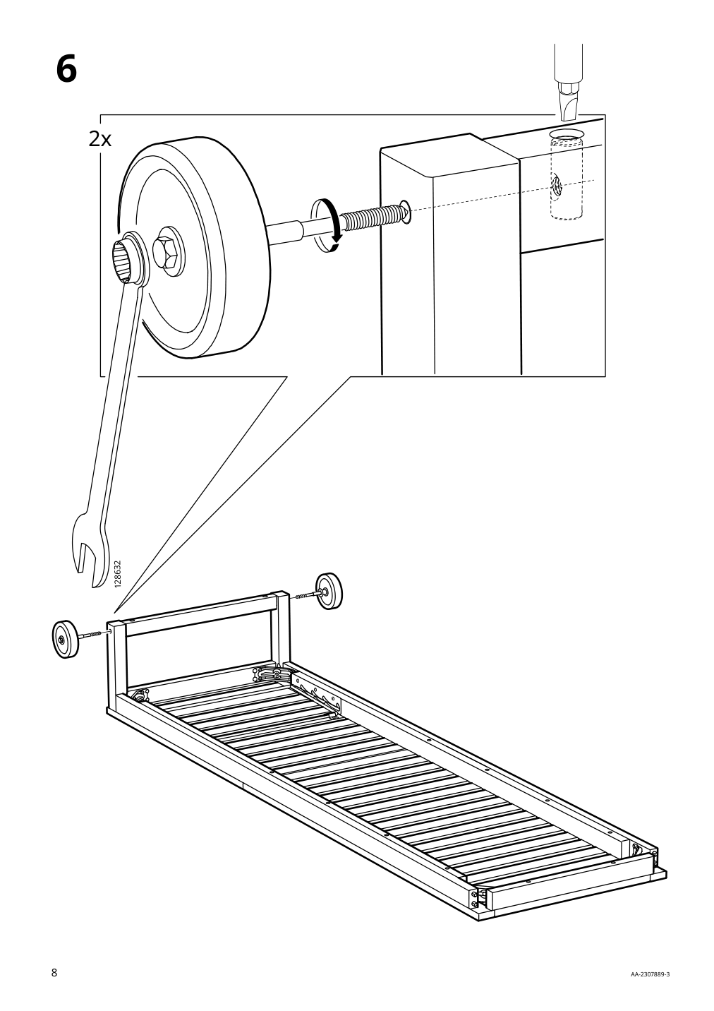 Assembly instructions for IKEA Naemmaroe chaise outdoor light brown stained | Page 8 - IKEA NÄMMARÖ chaise 594.912.23