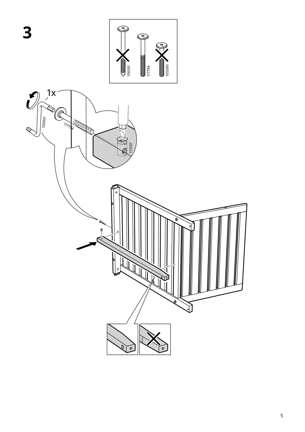 Assembly instructions for IKEA Naemmaroe lounge chair outdoor light brown stained | Page 5 - IKEA NÄMMARÖ 4-seat conversation set, outdoor 095.054.06