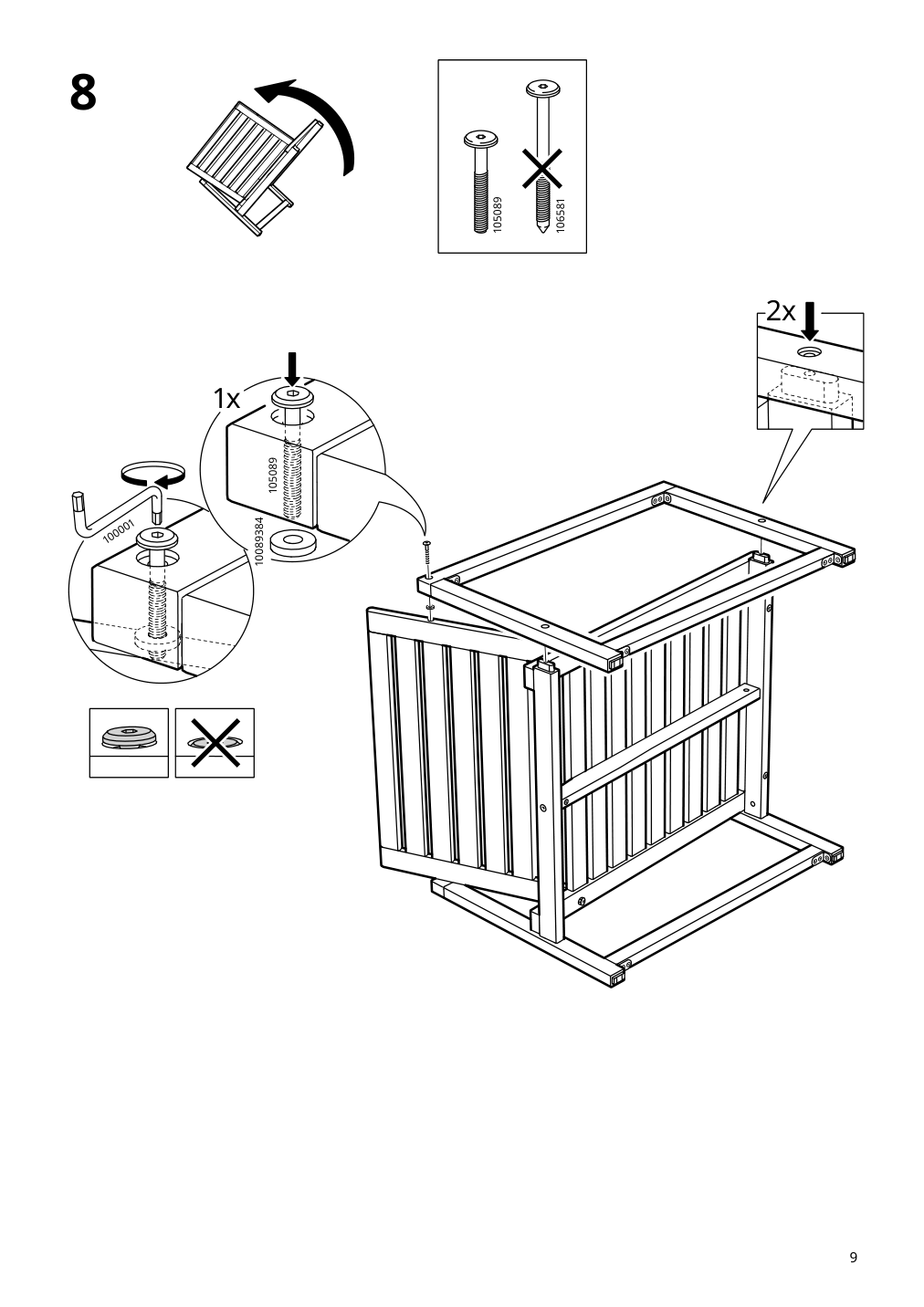 Assembly instructions for IKEA Naemmaroe lounge chair outdoor light brown stained | Page 9 - IKEA NÄMMARÖ lounge chair, outdoor 405.103.06