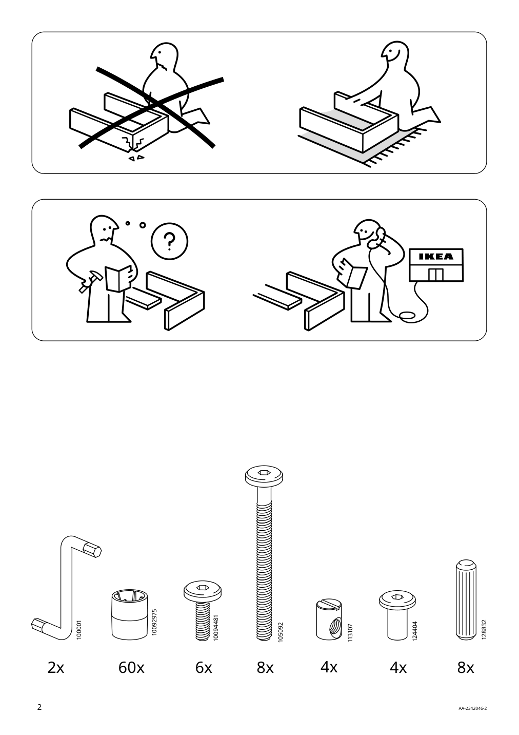 Assembly instructions for IKEA Naemmaroe privacy screen light brown stained indoor outdoor | Page 2 - IKEA NÄMMARÖ privacy screen 205.327.43