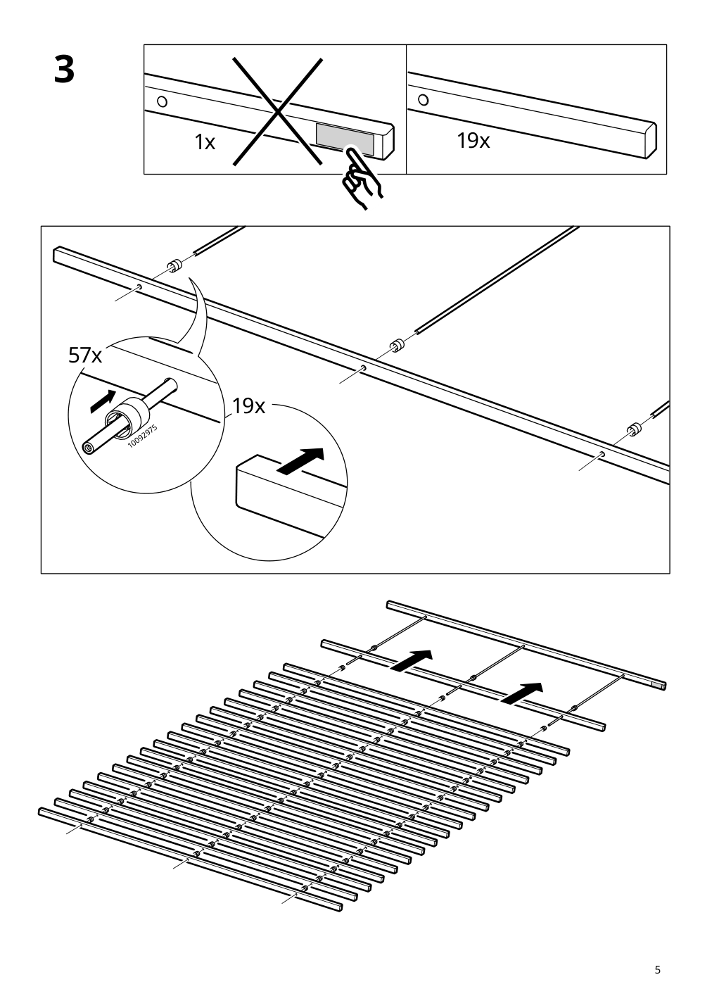 Assembly instructions for IKEA Naemmaroe privacy screen light brown stained indoor outdoor | Page 5 - IKEA NÄMMARÖ privacy screen 205.327.43