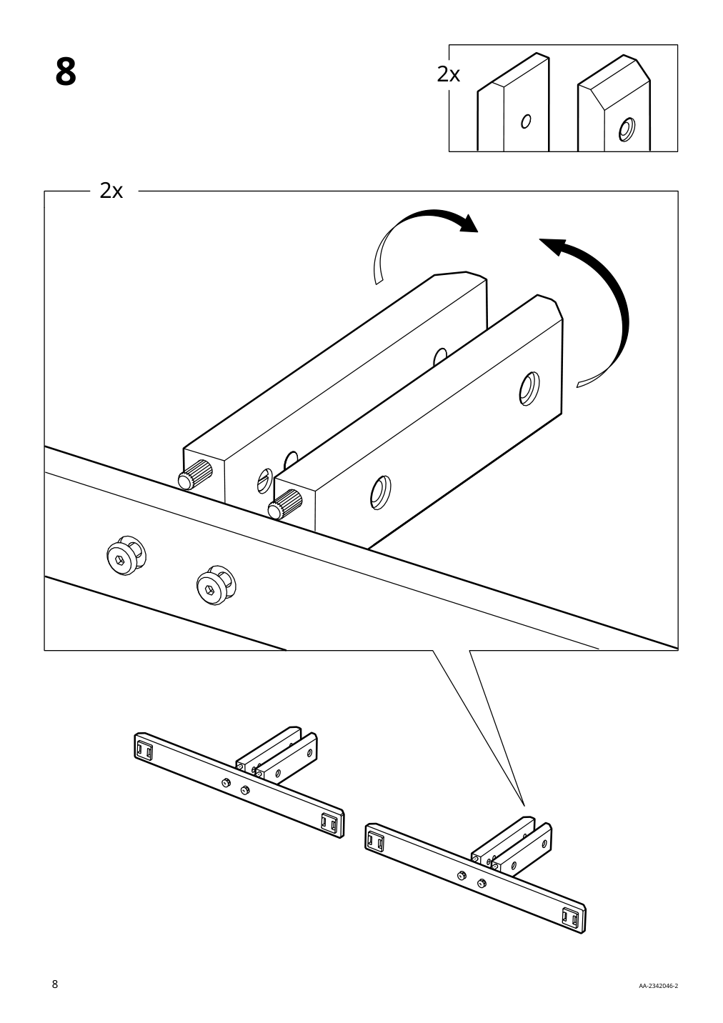 Assembly instructions for IKEA Naemmaroe privacy screen light brown stained indoor outdoor | Page 8 - IKEA NÄMMARÖ privacy screen 205.327.43