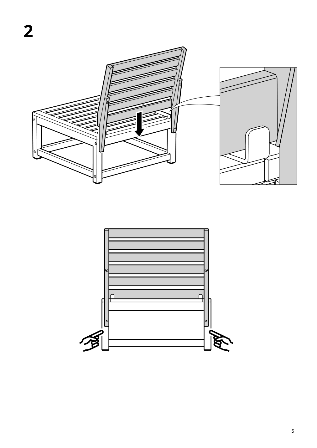 Assembly instructions for IKEA Naemmaroe seat sec for modular sofa outdoor light brown stained | Page 5 - IKEA NÄMMARÖ modular corner sofa, 3-seat 495.261.57