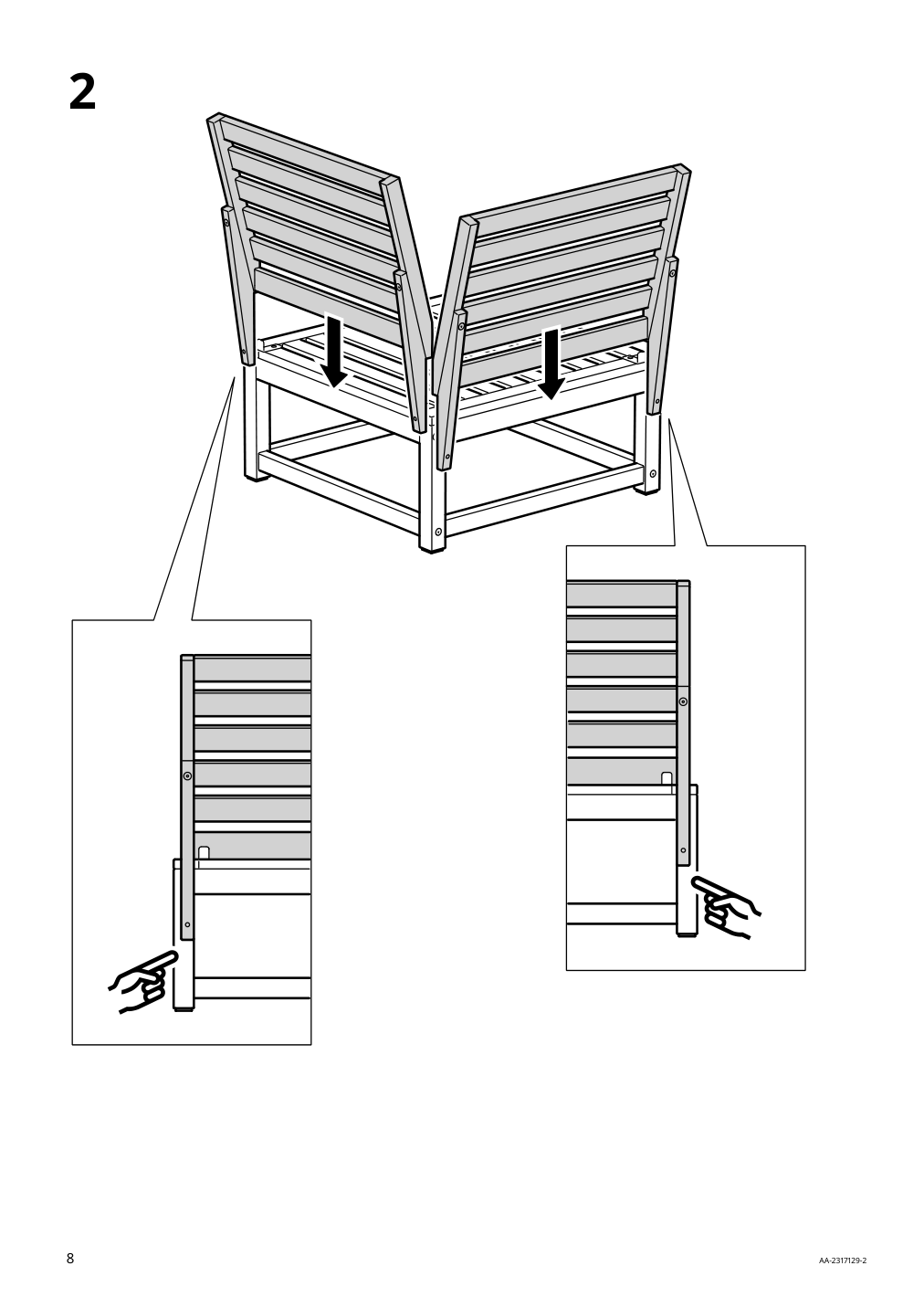 Assembly instructions for IKEA Naemmaroe seat sec for modular sofa outdoor light brown stained | Page 8 - IKEA NÄMMARÖ 3-seat modular sofa, outdoor 594.911.95