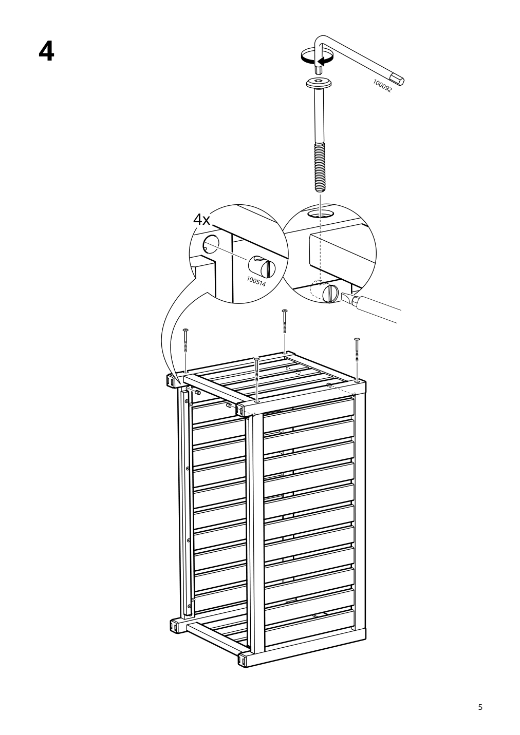 Assembly instructions for IKEA Naemmaroe storage box light brown stained indoor outdoor | Page 5 - IKEA NÄMMARÖ storage box 405.327.42