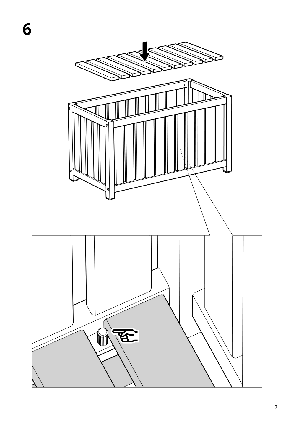 Assembly instructions for IKEA Naemmaroe storage box light brown stained indoor outdoor | Page 7 - IKEA NÄMMARÖ storage box 405.327.42