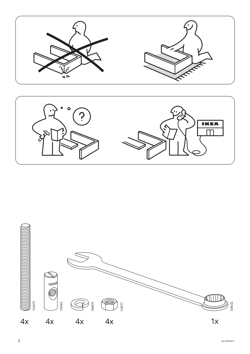 Assembly instructions for IKEA Naemmaroe table outdoor light brown stained | Page 2 - IKEA NÄMMARÖ / ENSHOLM table and 2 chairs 595.447.40