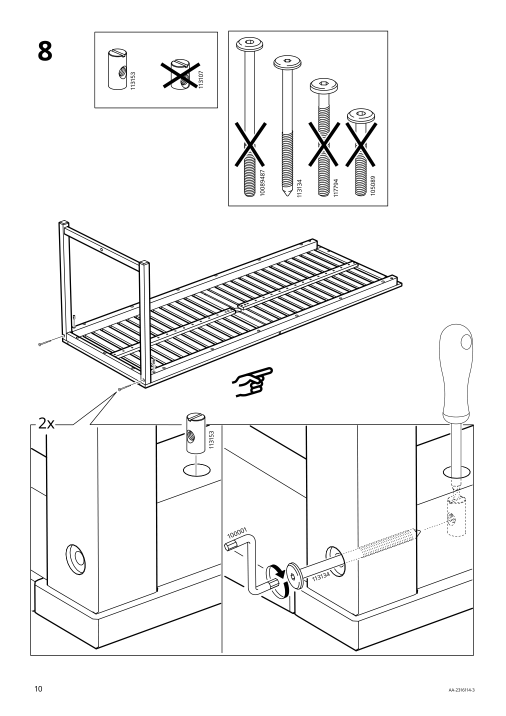 Assembly instructions for IKEA Naemmaroe table outdoor light brown stained | Page 10 - IKEA NÄMMARÖ table+6 armchairs, outdoor 794.912.22