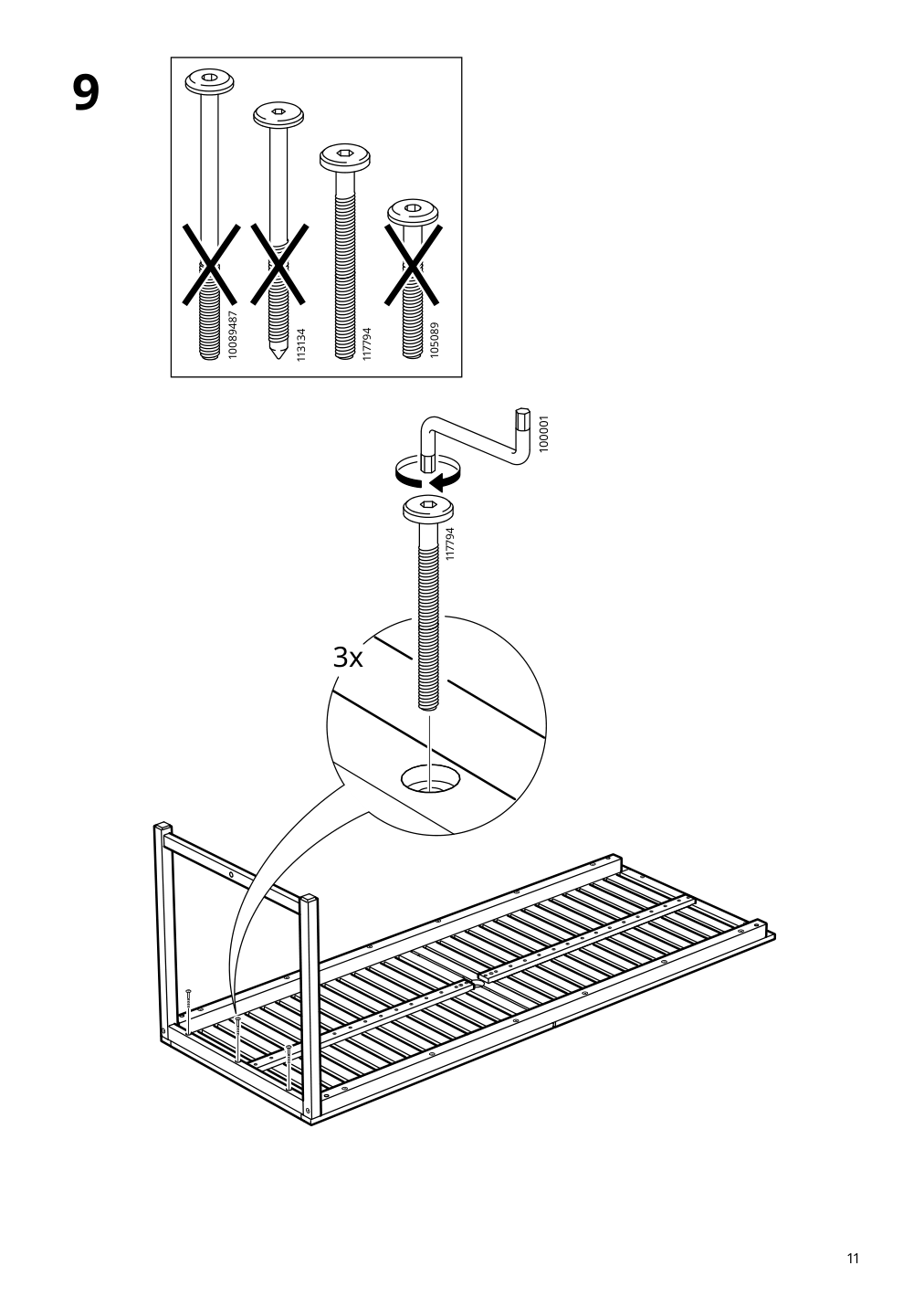 Assembly instructions for IKEA Naemmaroe table outdoor light brown stained | Page 11 - IKEA NÄMMARÖ / HELGEÖ table with decorating rod 795.357.54