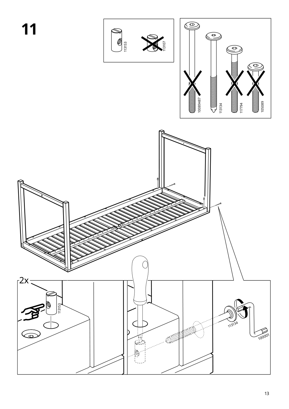 Assembly instructions for IKEA Naemmaroe table outdoor light brown stained | Page 13 - IKEA NÄMMARÖ table + 6 reclining chairs, outdoor 295.445.48