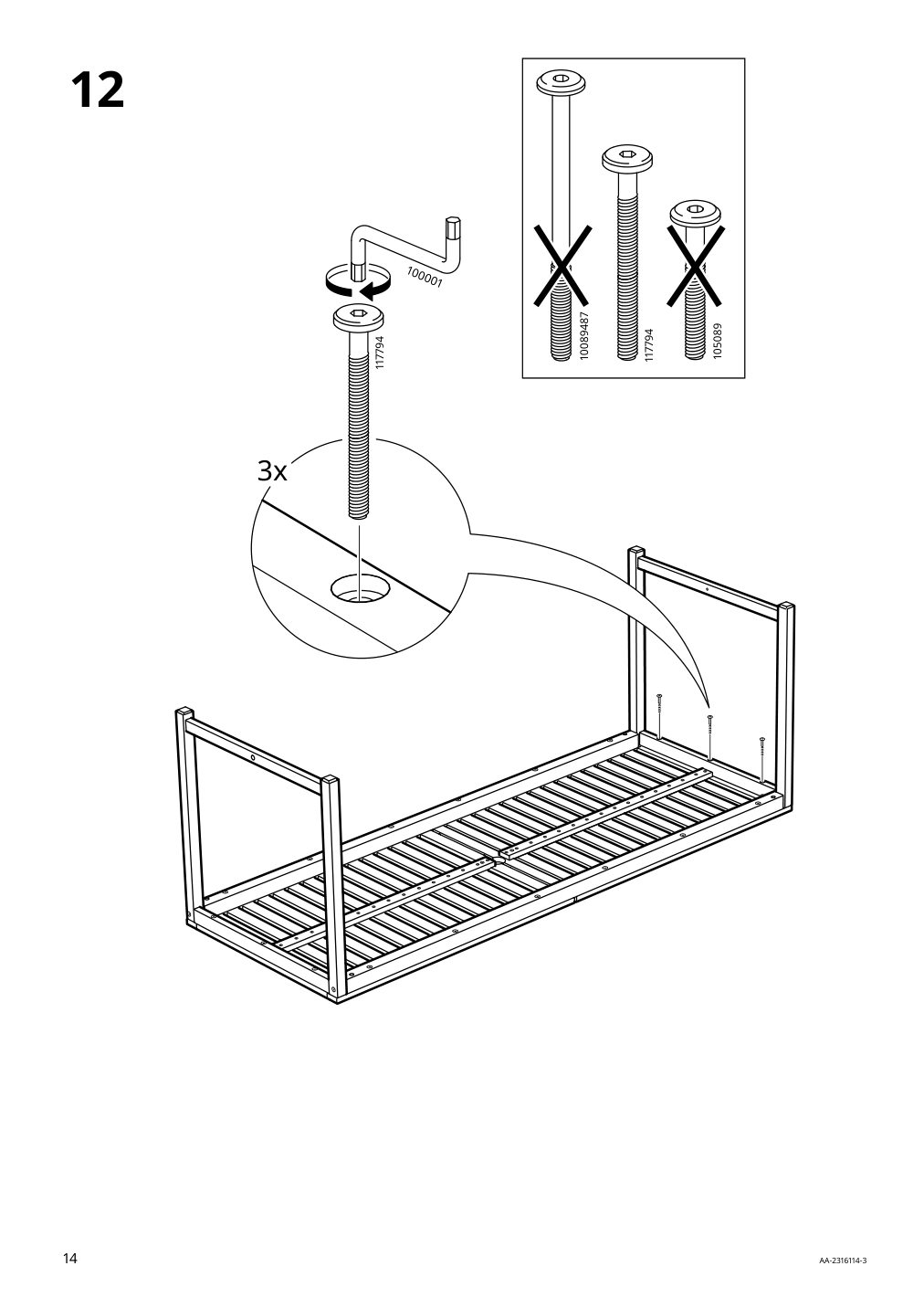 Assembly instructions for IKEA Naemmaroe table outdoor light brown stained | Page 14 - IKEA NÄMMARÖ table+6 armchairs, outdoor 794.912.22