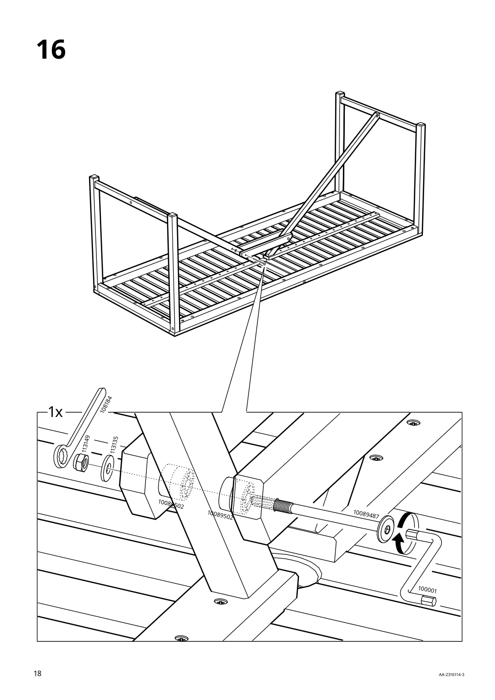 Assembly instructions for IKEA Naemmaroe table outdoor light brown stained | Page 18 - IKEA NÄMMARÖ / HELGEÖ table with decorating rod 795.357.54