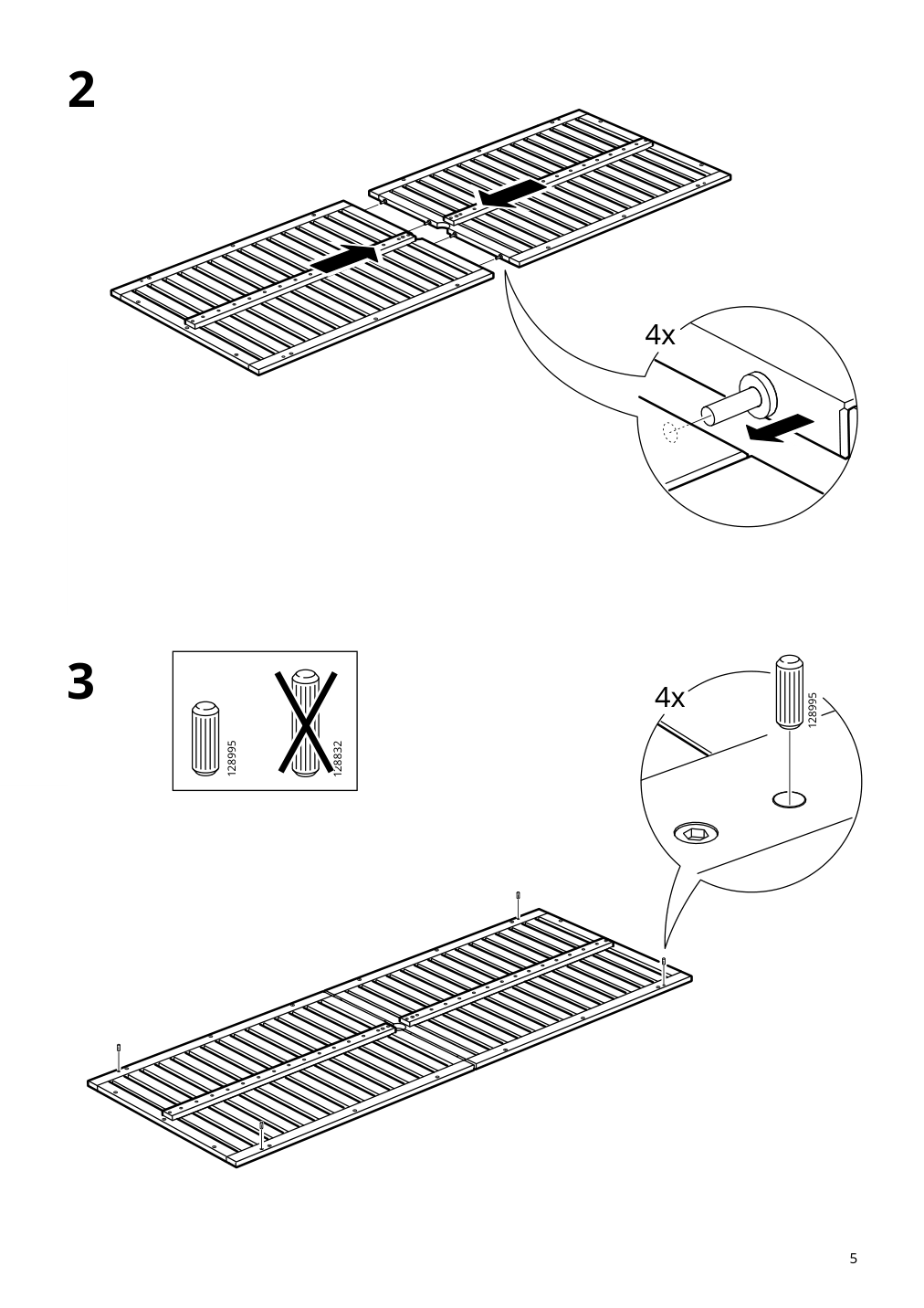 Assembly instructions for IKEA Naemmaroe table outdoor light brown stained | Page 5 - IKEA NÄMMARÖ / VÄSMAN table+6 armchairs, outdoor 095.447.47