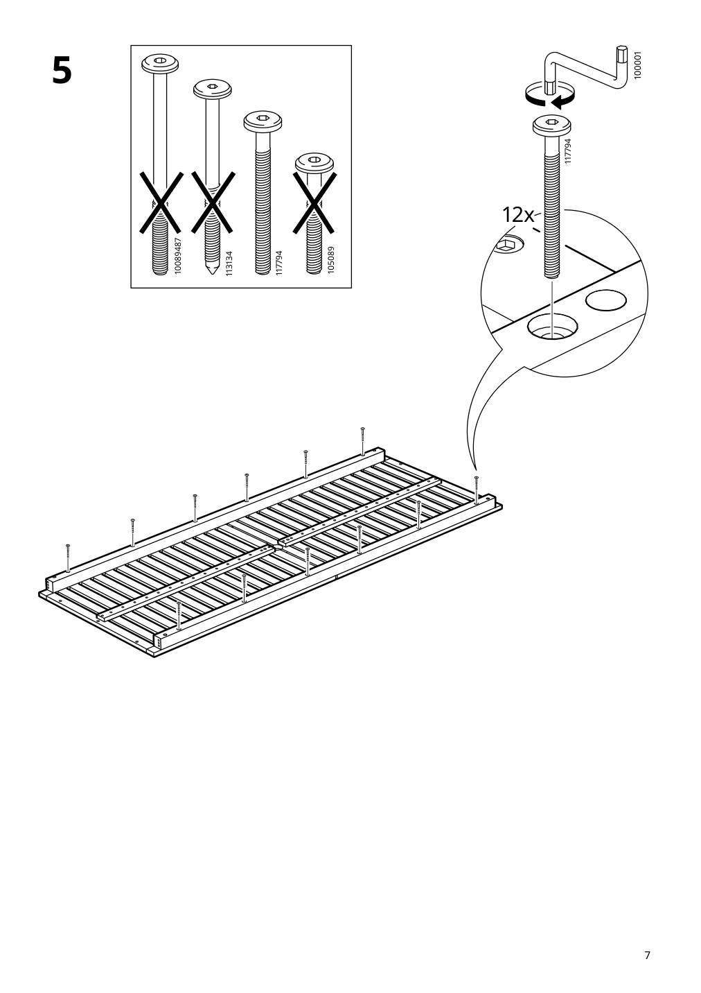 Assembly instructions for IKEA Naemmaroe table outdoor light brown stained | Page 7 - IKEA NÄMMARÖ table + 6 reclining chairs, outdoor 295.445.48