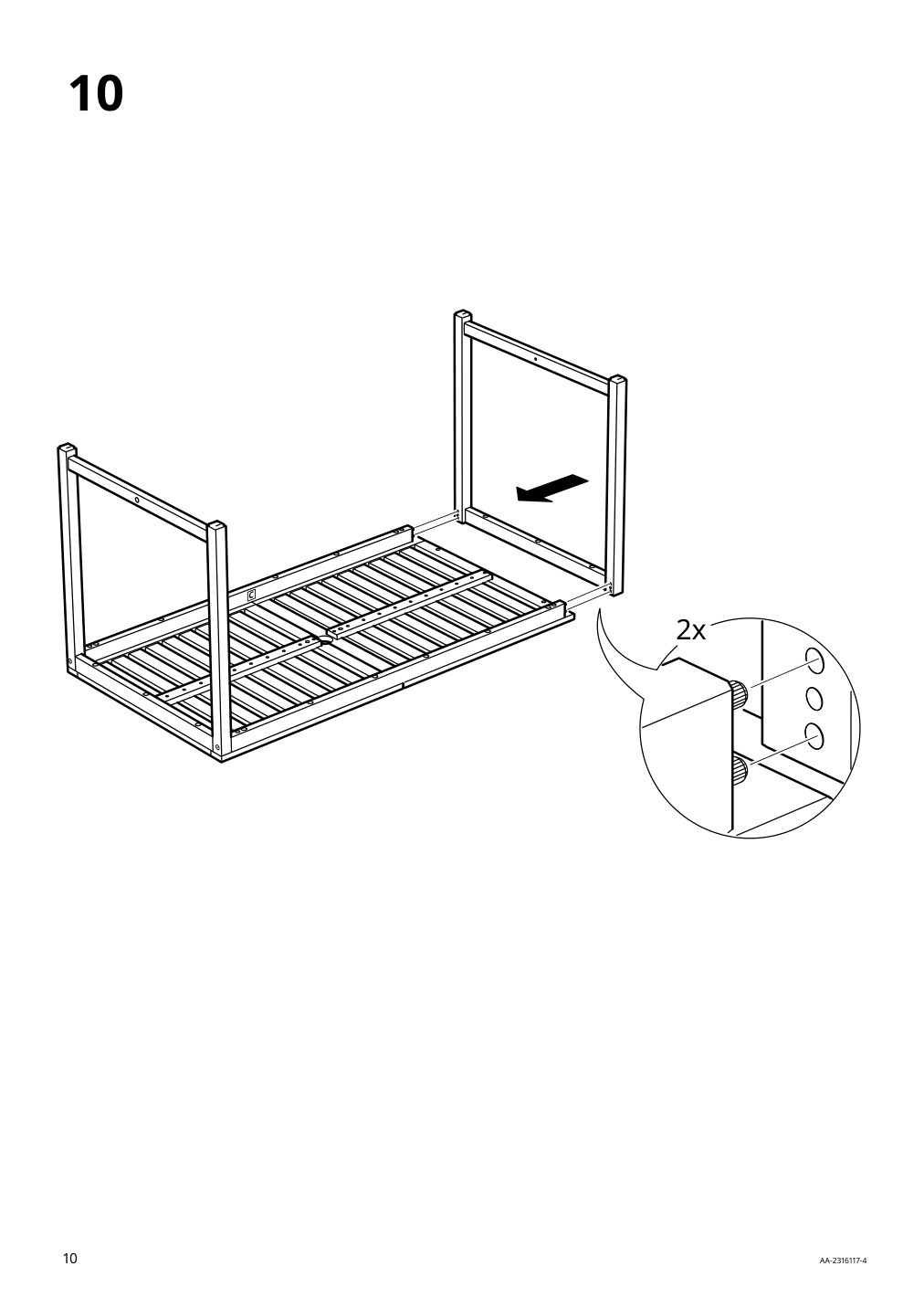 Assembly instructions for IKEA Naemmaroe table outdoor light brown stained | Page 10 - IKEA NÄMMARÖ table, 2 chairs and bench, outdoor 795.445.36