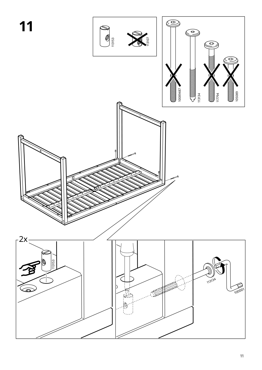 Assembly instructions for IKEA Naemmaroe table outdoor light brown stained | Page 11 - IKEA NÄMMARÖ table, 2 chairs and bench, outdoor 395.443.74