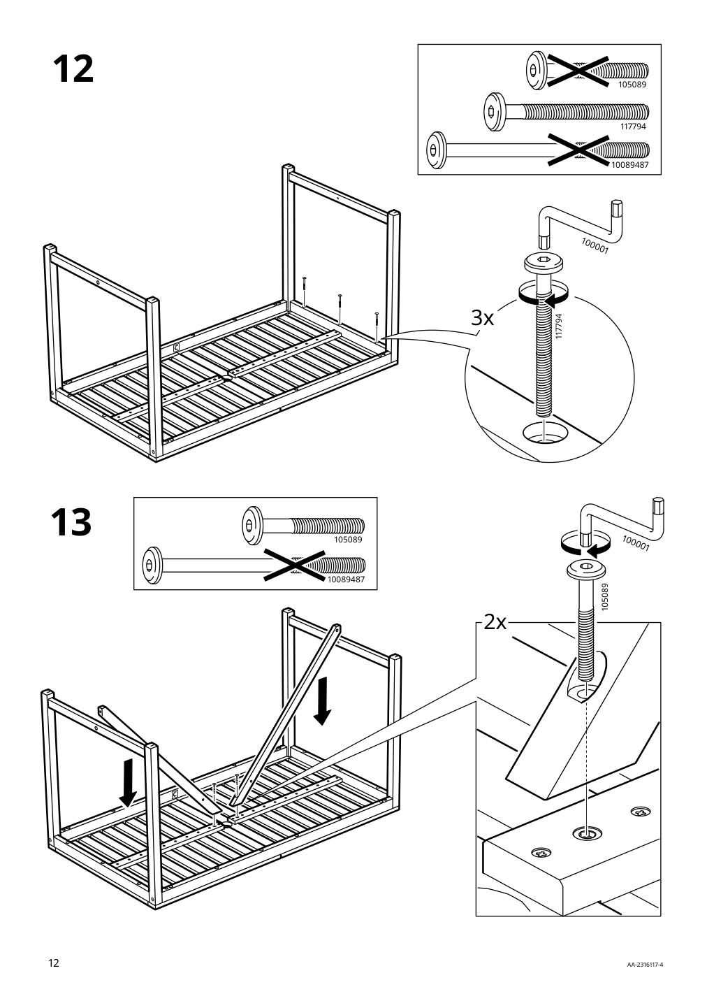 Assembly instructions for IKEA Naemmaroe table outdoor light brown stained | Page 12 - IKEA NÄMMARÖ table + 4 reclining chairs, outdoor 695.443.96