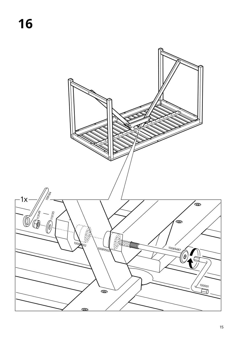 Assembly instructions for IKEA Naemmaroe table outdoor light brown stained | Page 15 - IKEA NÄMMARÖ table, 2 chairs and bench, outdoor 795.445.36