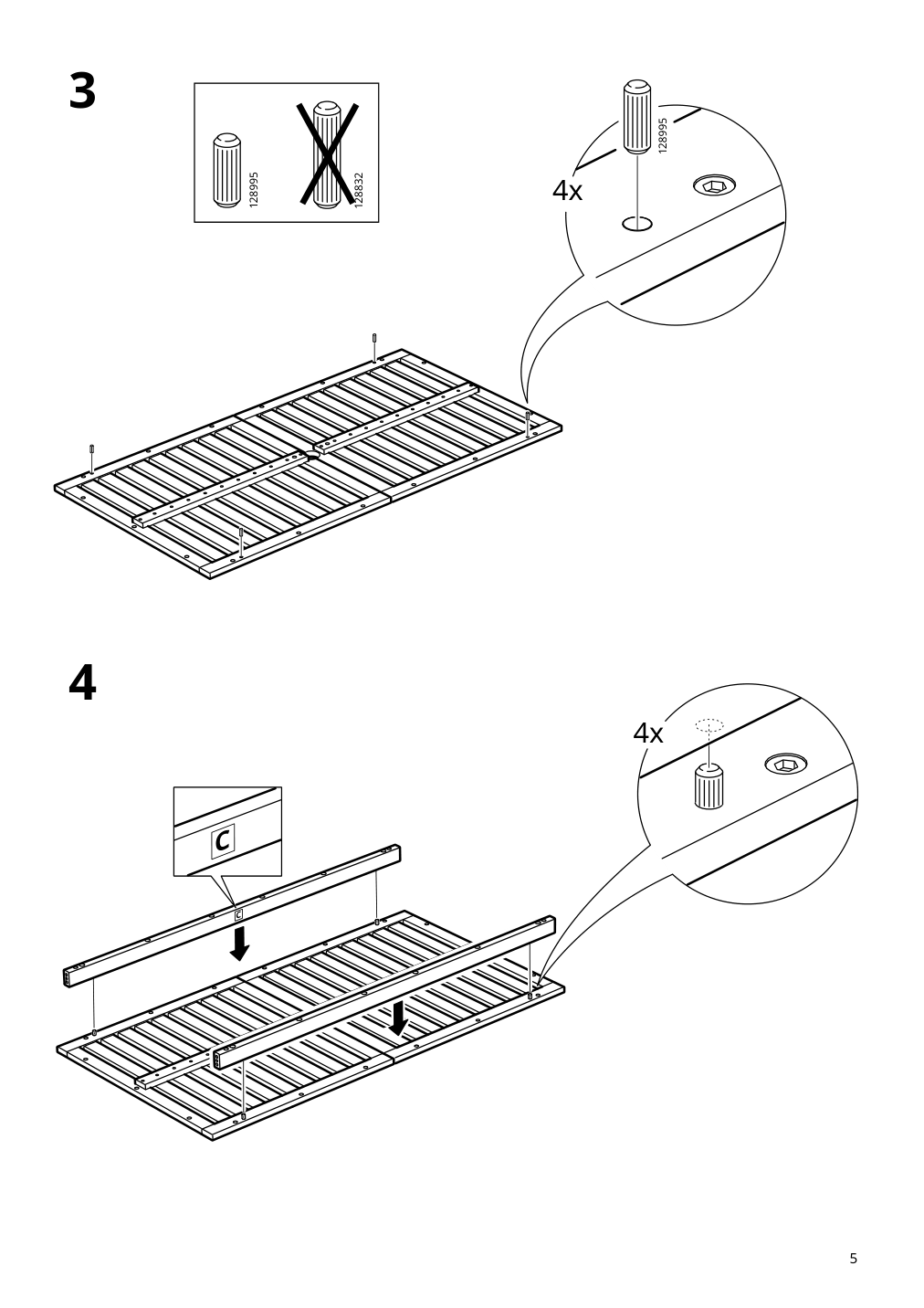 Assembly instructions for IKEA Naemmaroe table outdoor light brown stained | Page 5 - IKEA NÄMMARÖ table, outdoor 205.103.07