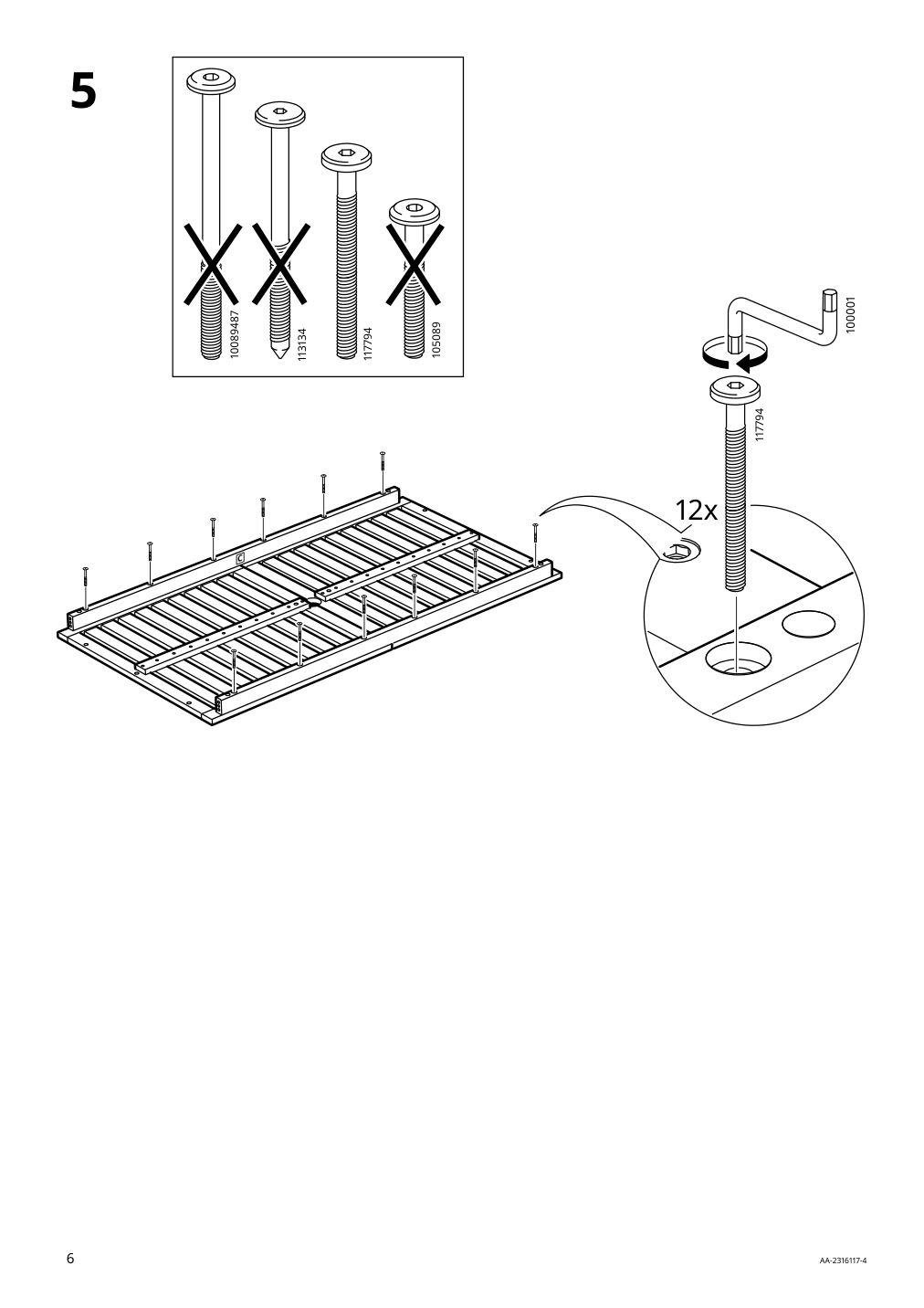 Assembly instructions for IKEA Naemmaroe table outdoor light brown stained | Page 6 - IKEA NÄMMARÖ table + 4 reclining chairs, outdoor 494.912.09