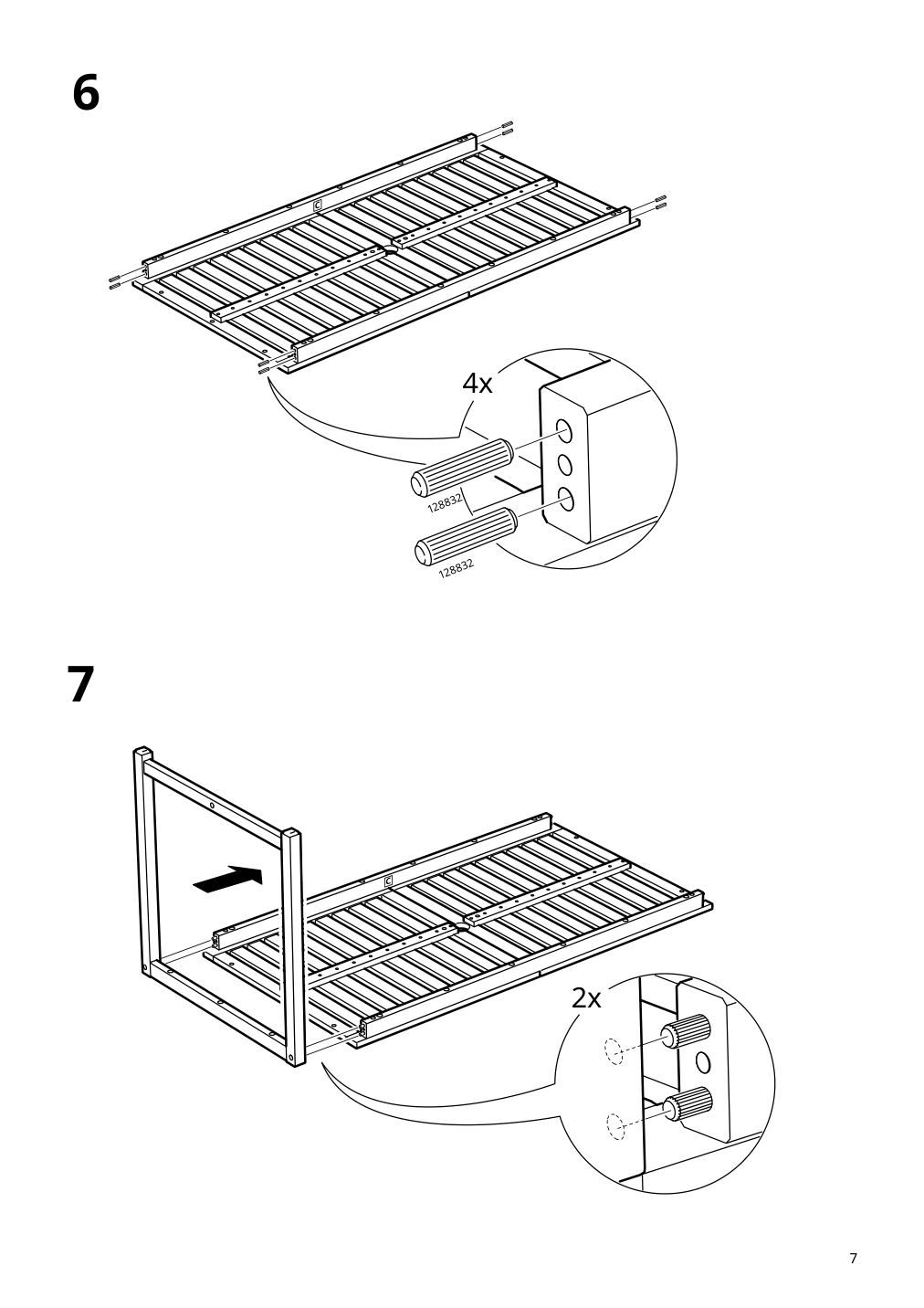 Assembly instructions for IKEA Naemmaroe table outdoor light brown stained | Page 7 - IKEA NÄMMARÖ / VÄSMAN table and 4 armchairs, outdoor 495.447.45