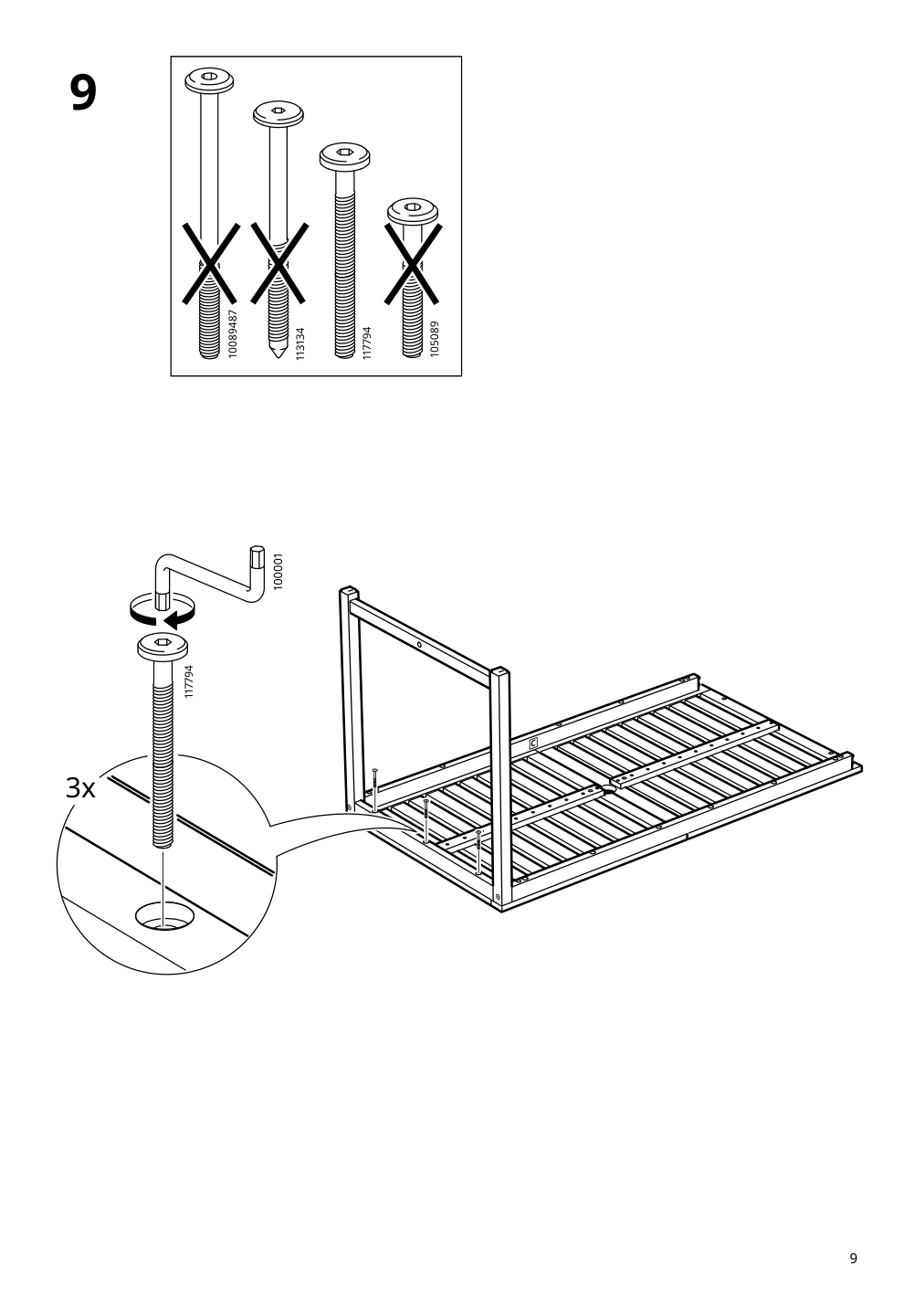 Assembly instructions for IKEA Naemmaroe table outdoor light brown stained | Page 9 - IKEA NÄMMARÖ table and 4 armchairs, outdoor 695.447.25