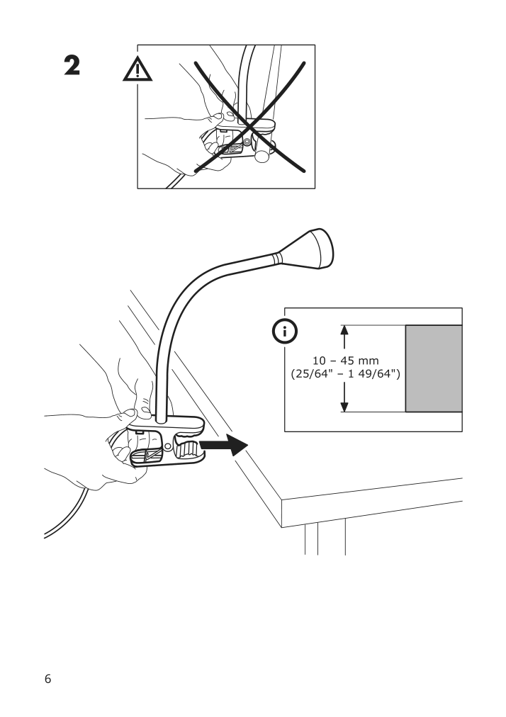 Assembly instructions for IKEA Naevlinge led clamp spotlight dark red | Page 6 - IKEA NÄVLINGE LED clamp spotlight 804.672.59