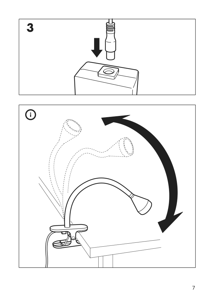 Assembly instructions for IKEA Naevlinge led clamp spotlight dark red | Page 7 - IKEA NÄVLINGE LED clamp spotlight 804.672.59