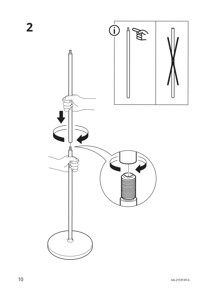 Assembly instructions for IKEA Naevlinge led floor read lamp black | Page 10 - IKEA NÄVLINGE LED floor/read lamp 704.050.97