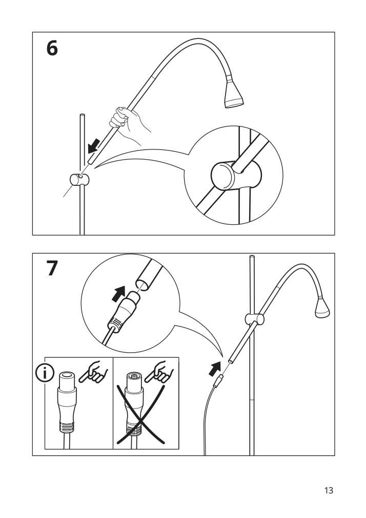 Assembly instructions for IKEA Naevlinge led floor read lamp black | Page 13 - IKEA NÄVLINGE LED floor/read lamp 704.050.97