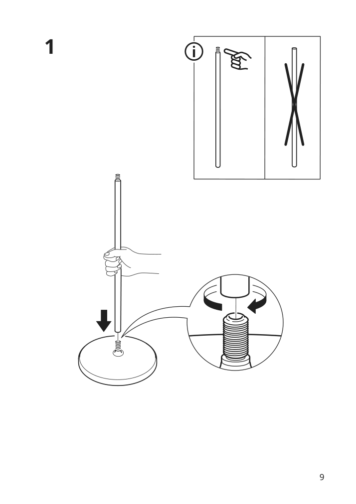 Assembly instructions for IKEA Naevlinge led floor read lamp black | Page 9 - IKEA NÄVLINGE LED floor/read lamp 704.050.97