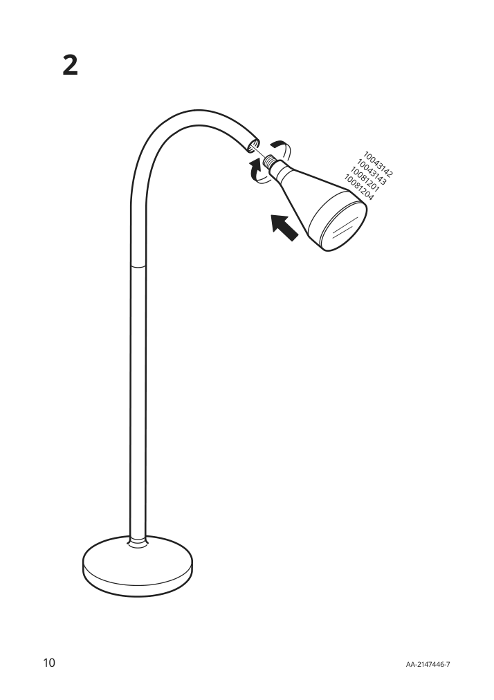 Assembly instructions for IKEA Naevlinge led work lamp white | Page 10 - IKEA NÄVLINGE LED work lamp 504.049.18