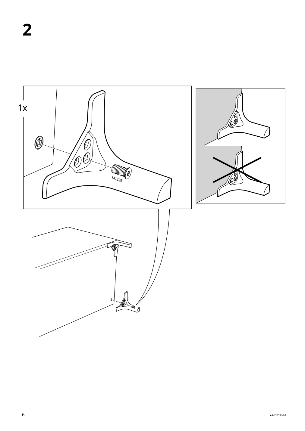 Assembly instructions for IKEA Nannarp leg aluminum | Page 6 - IKEA BESTÅ storage combination with doors 992.098.40