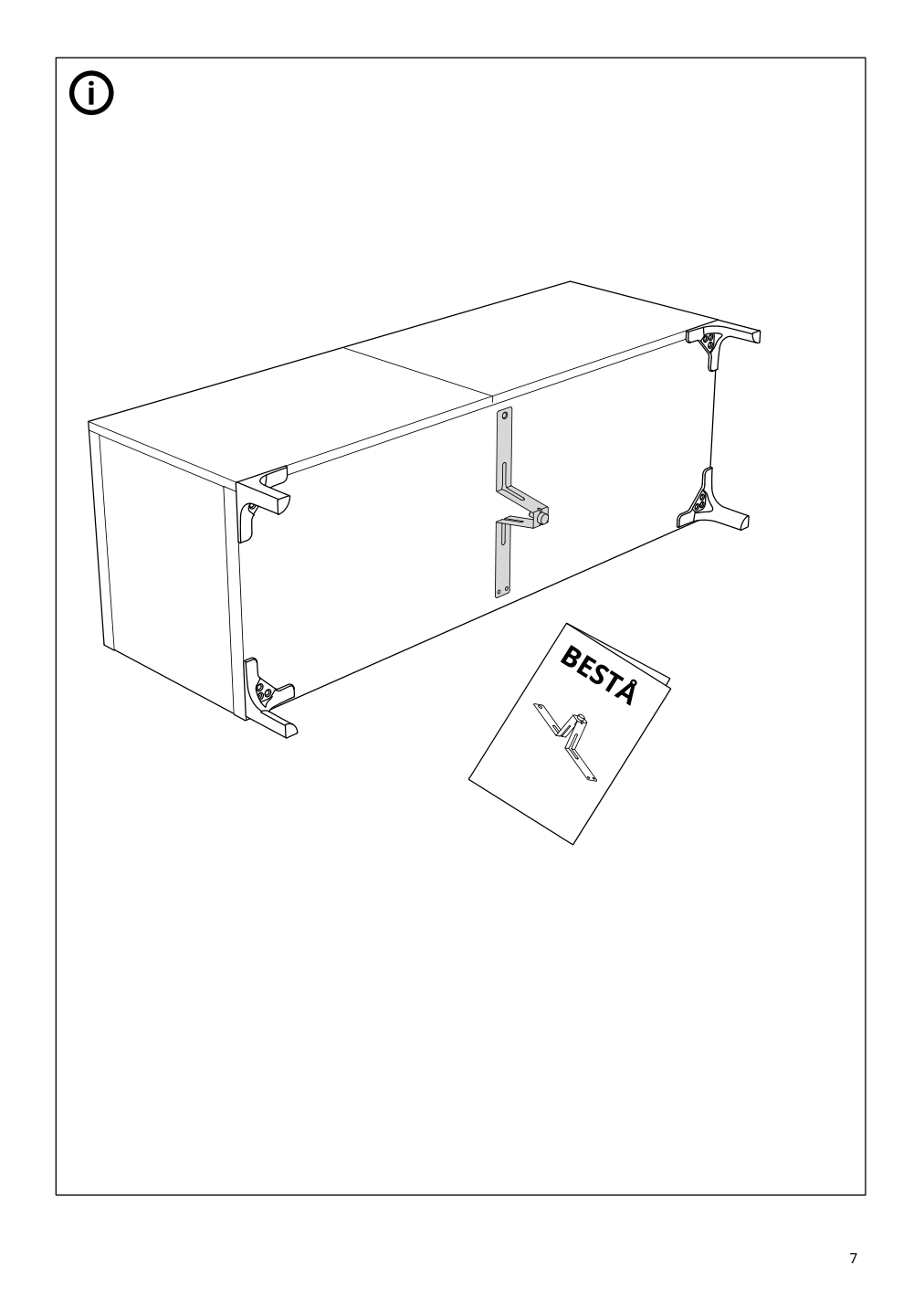 Assembly instructions for IKEA Nannarp leg aluminum | Page 7 - IKEA BESTÅ storage combination with doors 092.098.49