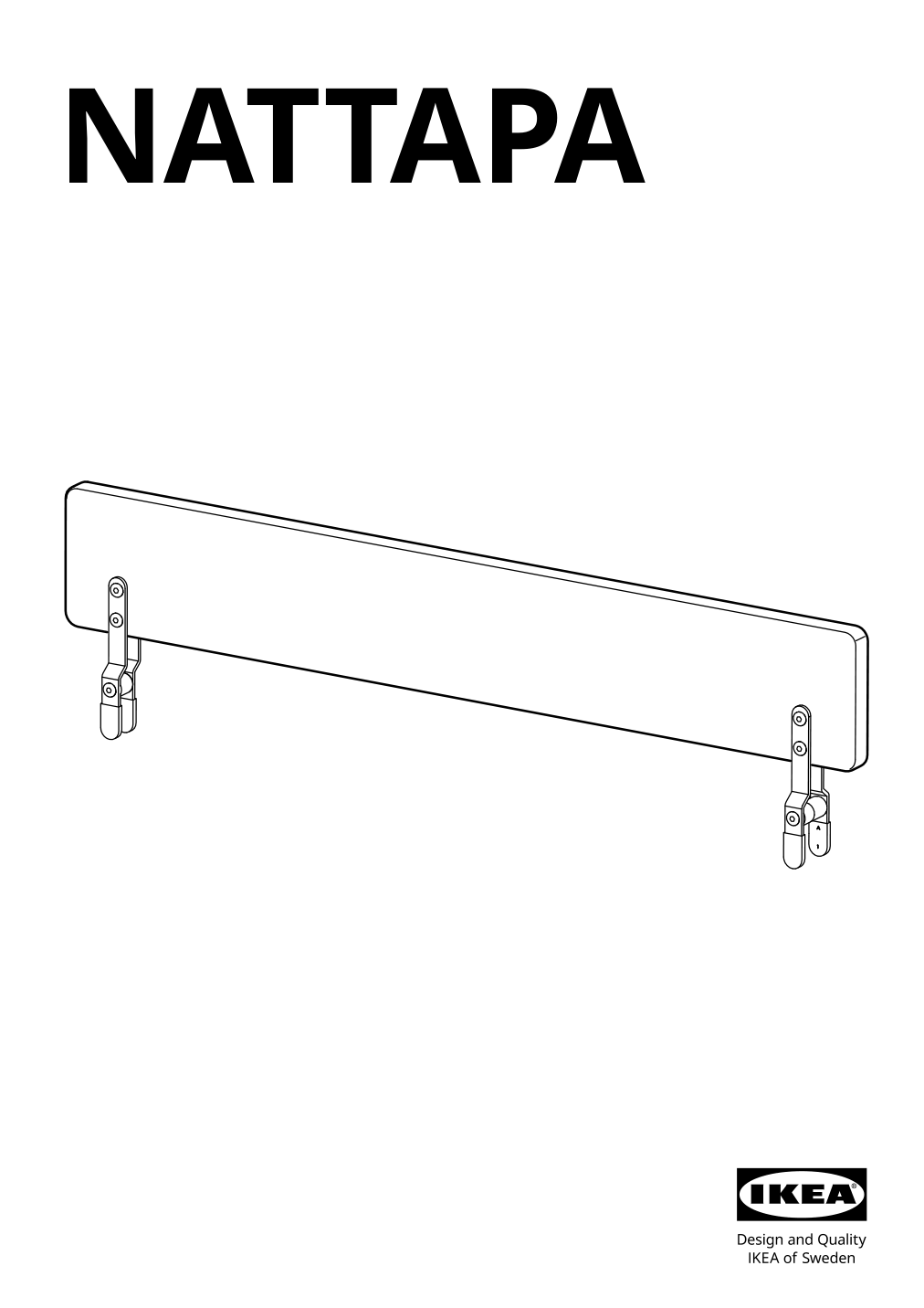 Assembly instructions for IKEA Nattapa guard rail white | Page 1 - IKEA NATTAPA guard rail 504.657.61