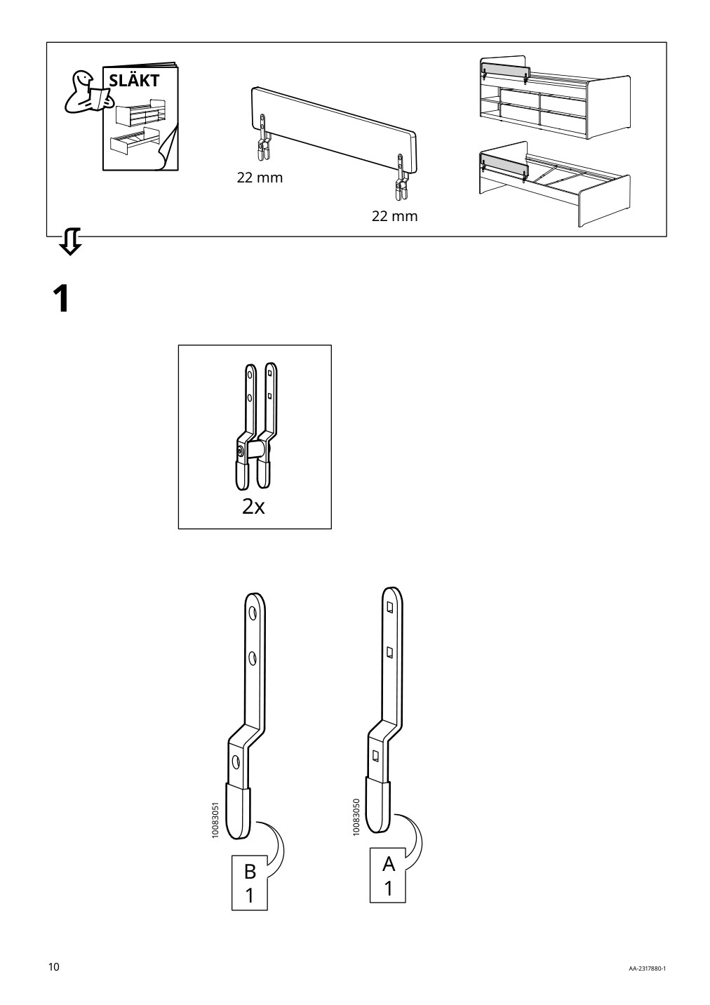 Assembly instructions for IKEA Nattapa guard rail white | Page 10 - IKEA NATTAPA guard rail 504.657.61