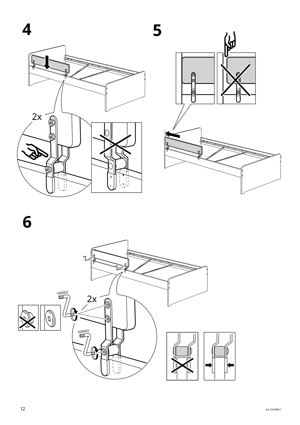 Assembly instructions for IKEA Nattapa guard rail white | Page 12 - IKEA NATTAPA guard rail 504.657.61