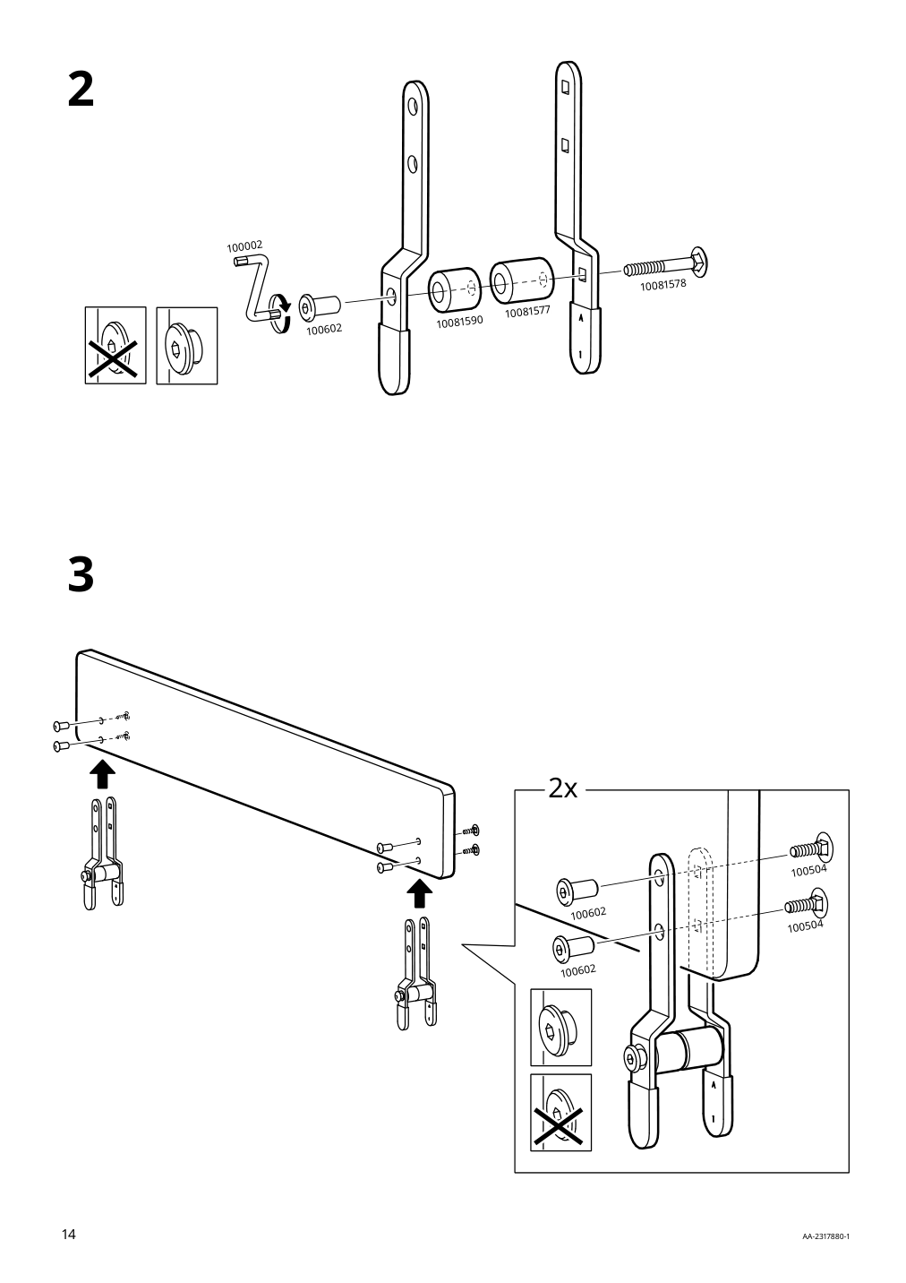 Assembly instructions for IKEA Nattapa guard rail white | Page 14 - IKEA NATTAPA guard rail 504.657.61